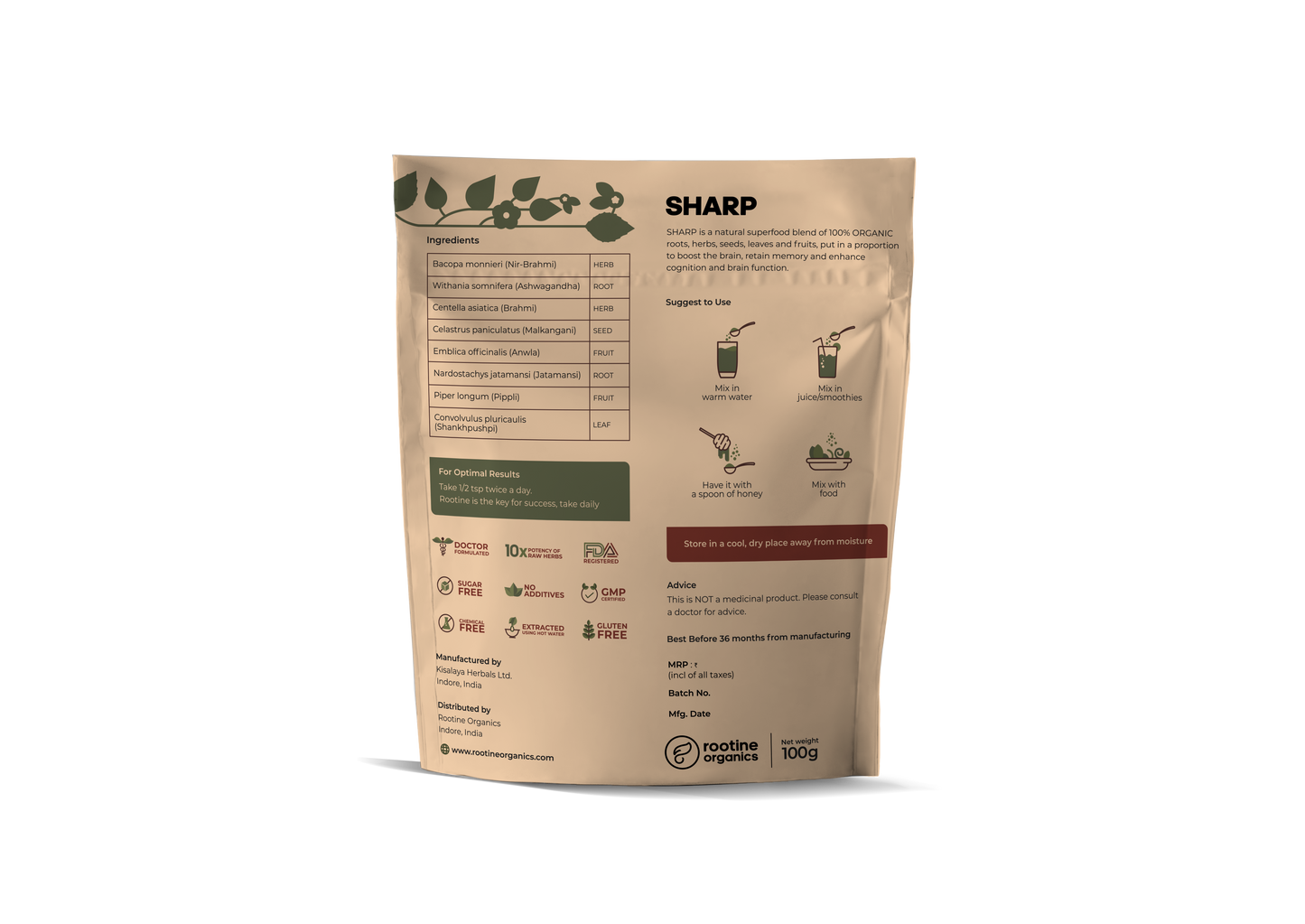 SHARP : Unlock your Cognitive Potential with Herbs for Memory and Focus